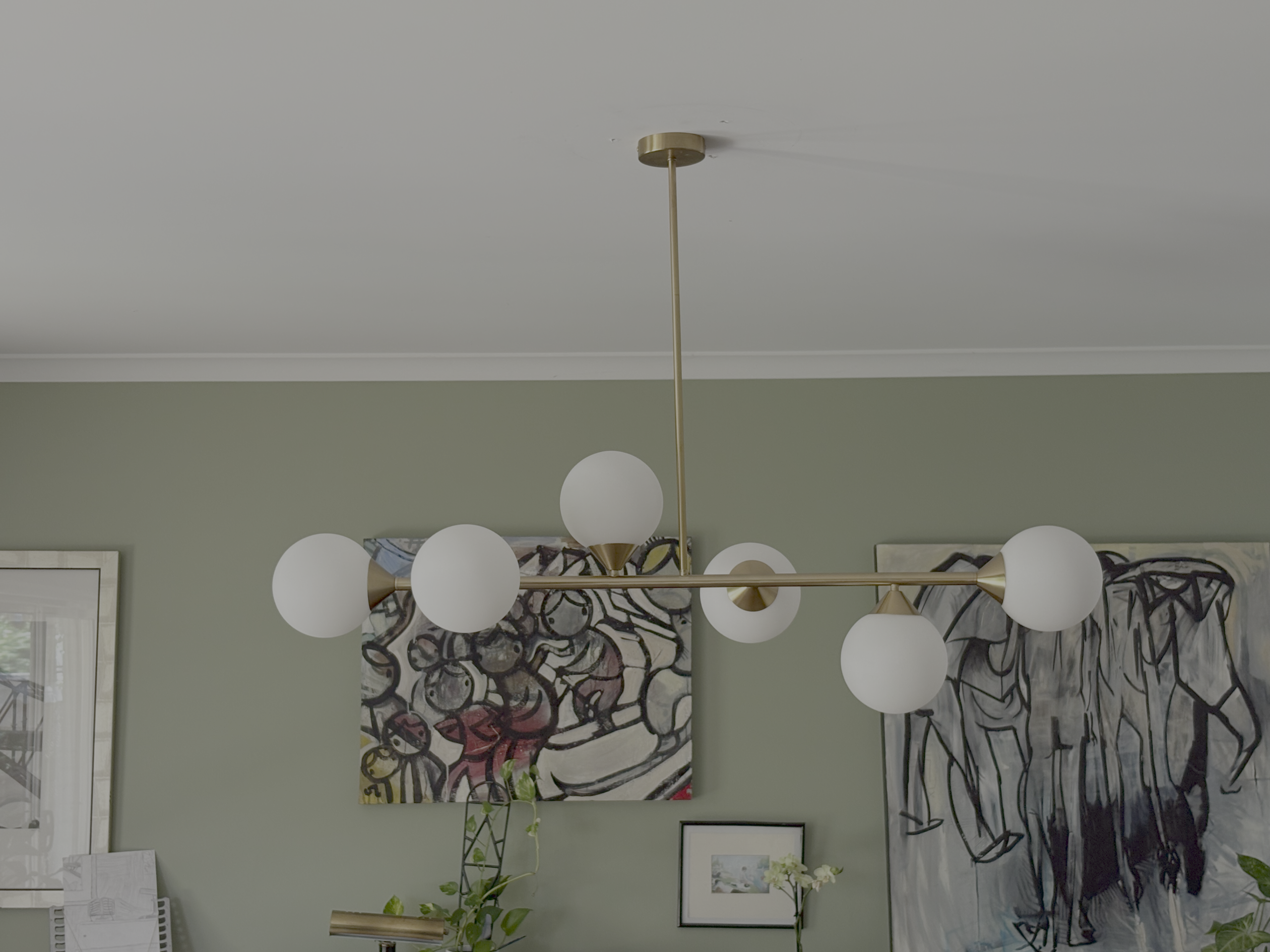 Bubble pendant light ceiling mounted