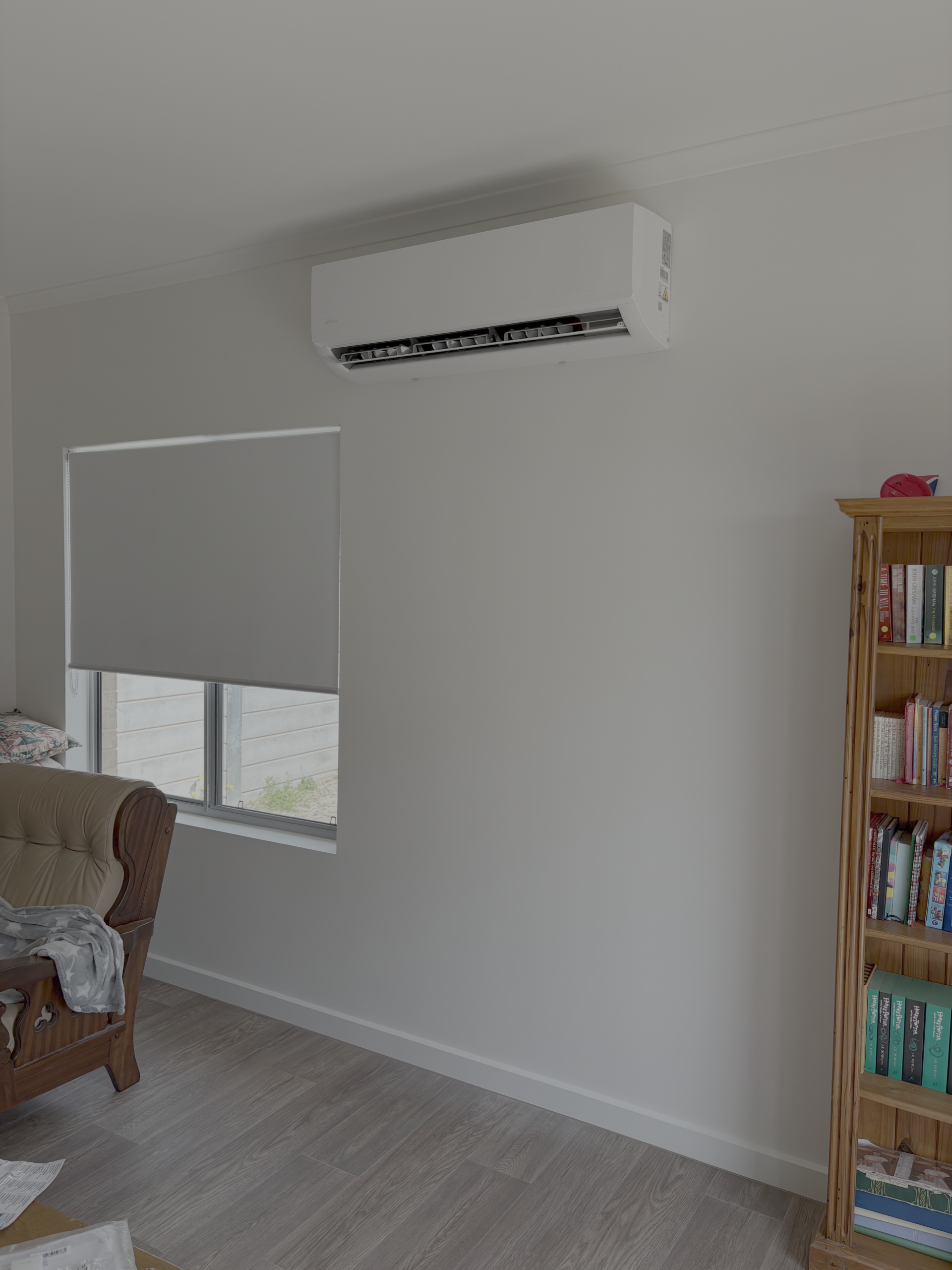 Midea split system indoor unit installed on wall