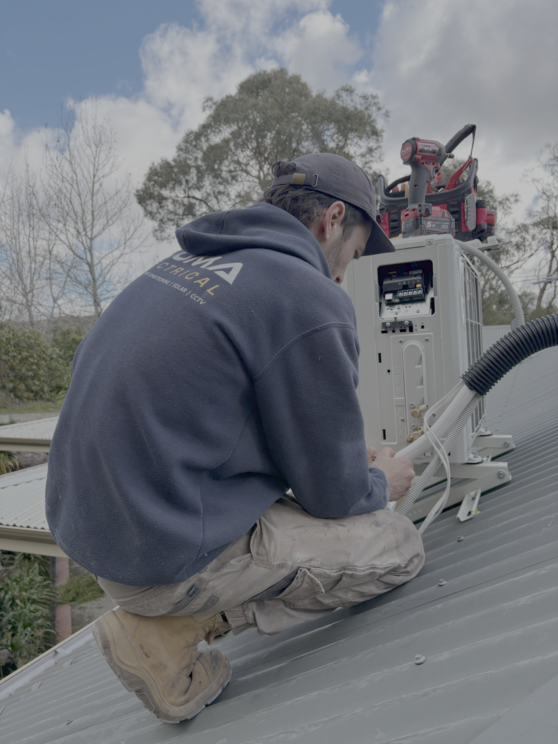 Mounting Condensor on roof